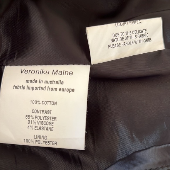 Veronika Maine Skirts Veronika Maine Black White Cotton Tweed